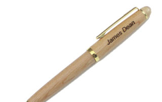 laser engraved maple pen